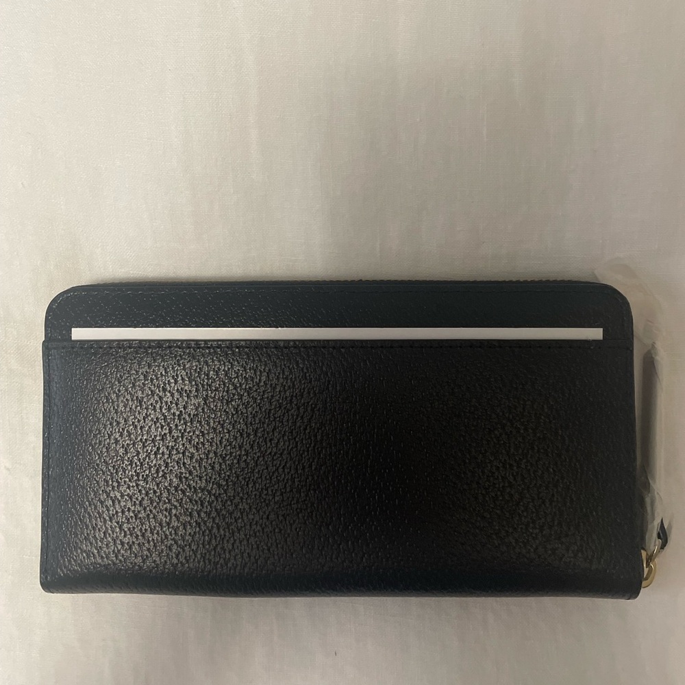 NWT Kate Spade Black Grand Street Lacey Leather Wallet - Picture 2 of 5
